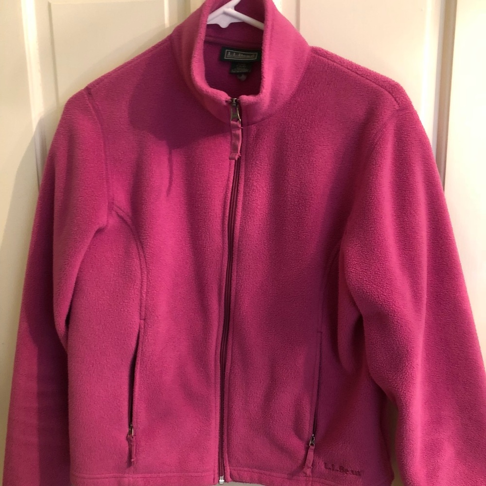 Women's LLBean Classic Fleece Jacket Pink Small